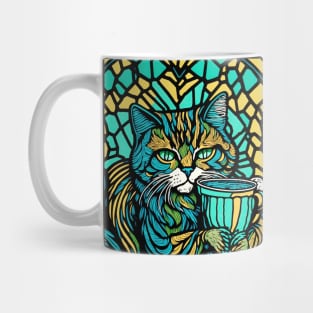 Cat with a cup Mug